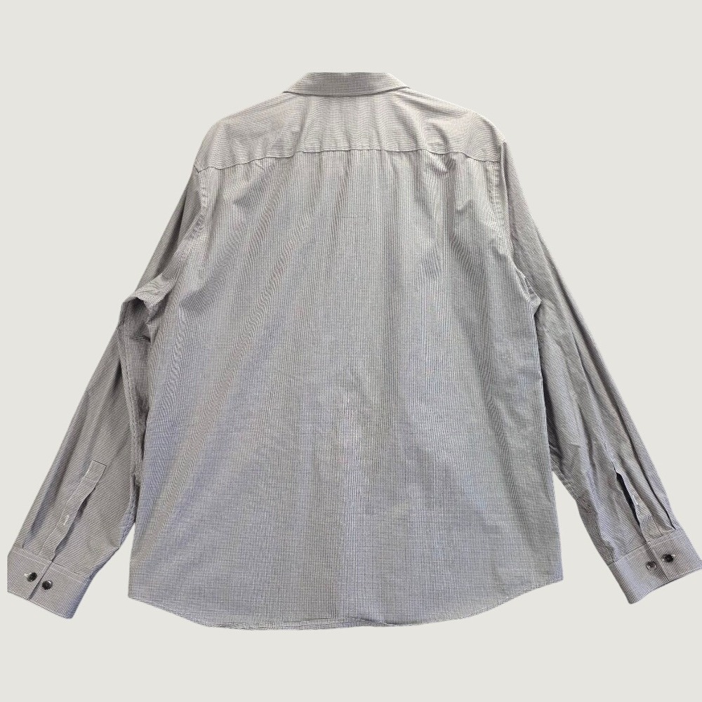 Calvin Klein Mens XXL Infinite Cool Non-Iron Button Down Shirt Black White Check - Picture 3 of 12